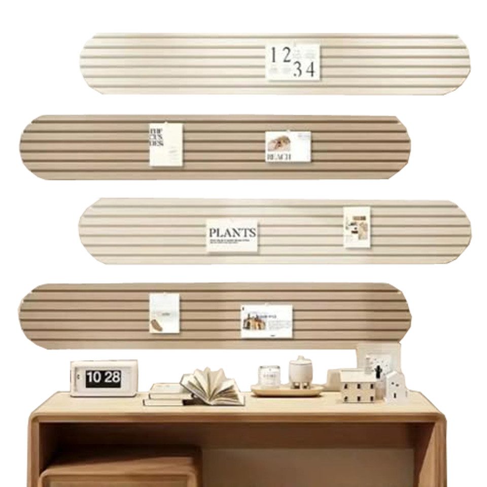 Minicloss Pinnwand 4er Pinnwand Streifen aus Filz mit Reißzwecken und Klettverschlus, (4-tlg), Selbstklebende Wanddekoration für Notizen, Fotos, Zeitpläne,Postkarten