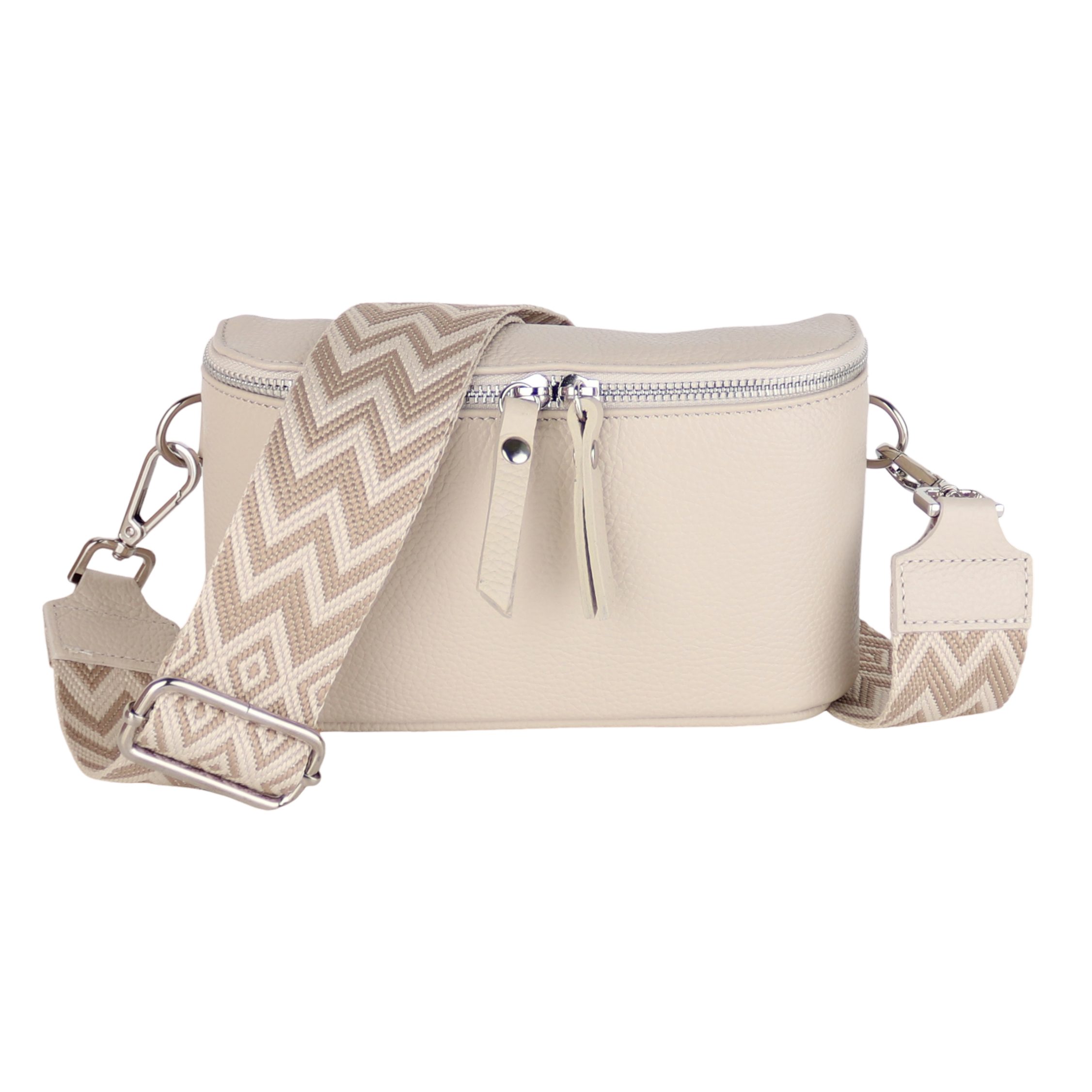 Bauchtasche Damen, Echtleder, Made in Italy, Umhängetasche, Brusttasche