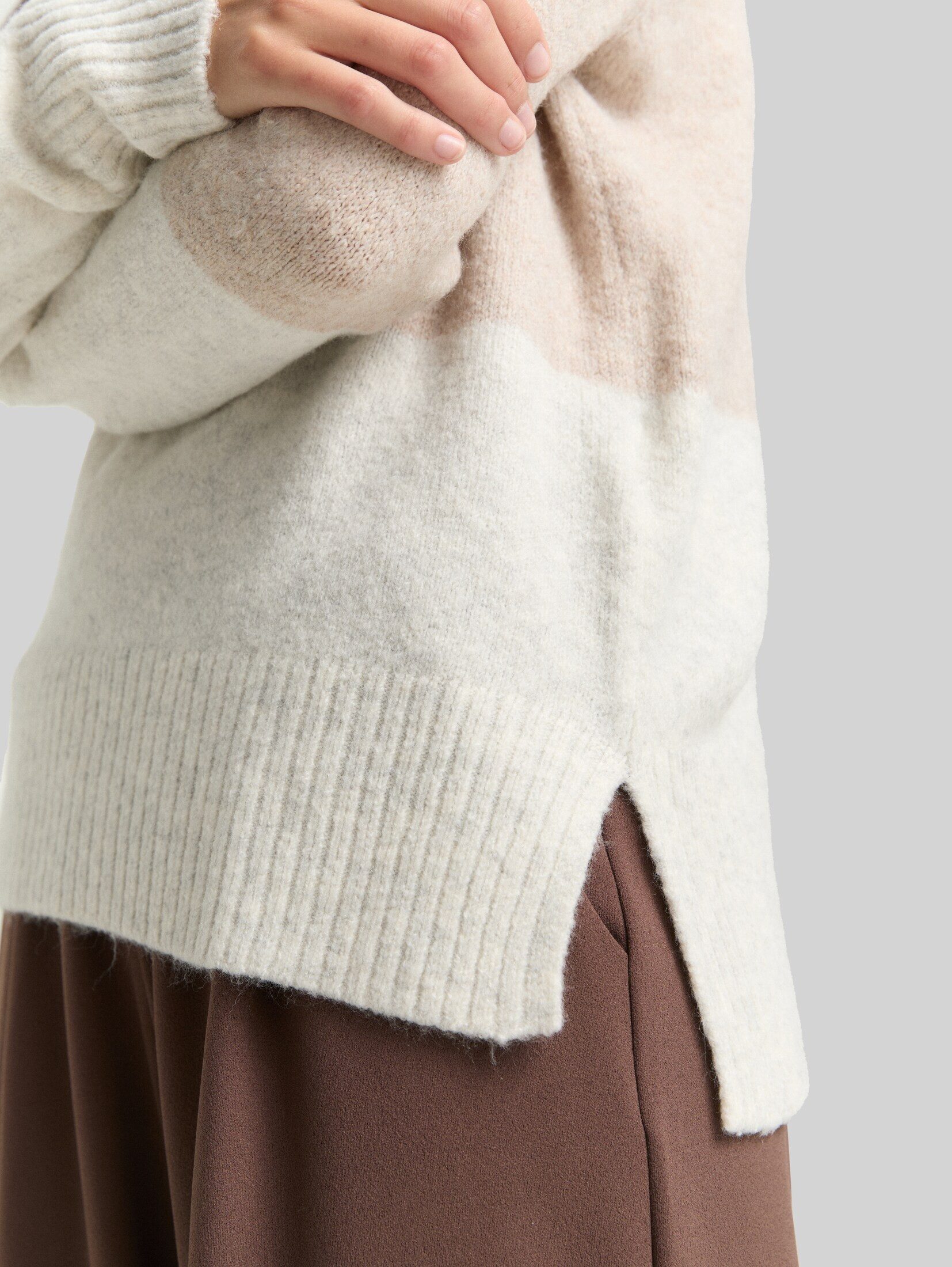 TOM TAILOR Denim Strickpullover Pullover & Strickjacken Strickpullover mit Colour Blocking