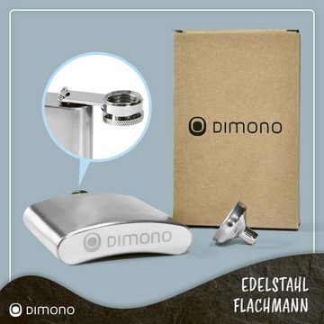 Dimono Flachmann 220 ml Taschenflasche, aus Edelstahl