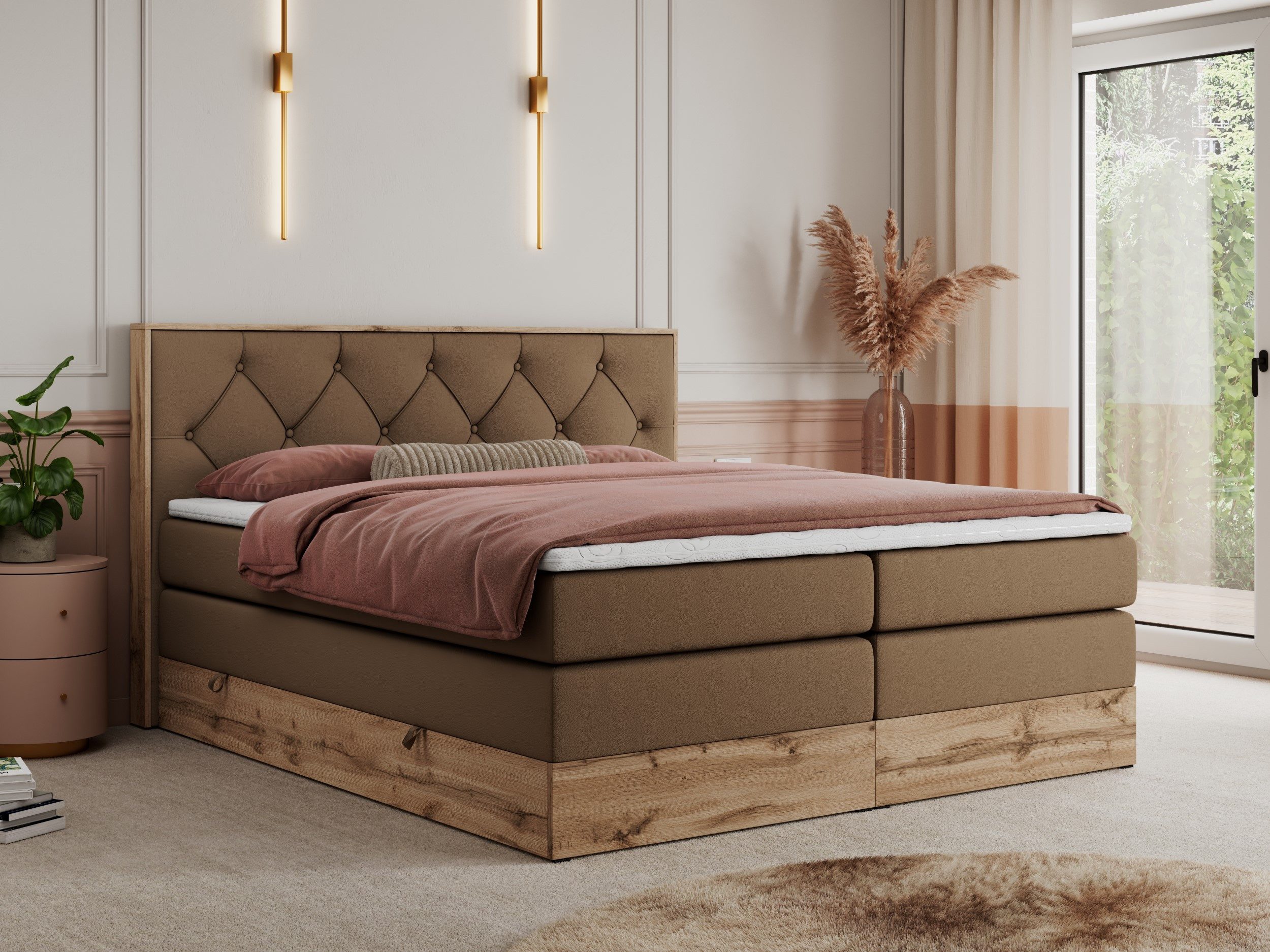 MKS MÖBEL Boxspringbett VENETO KING (Doppelbett, günstig online kaufen