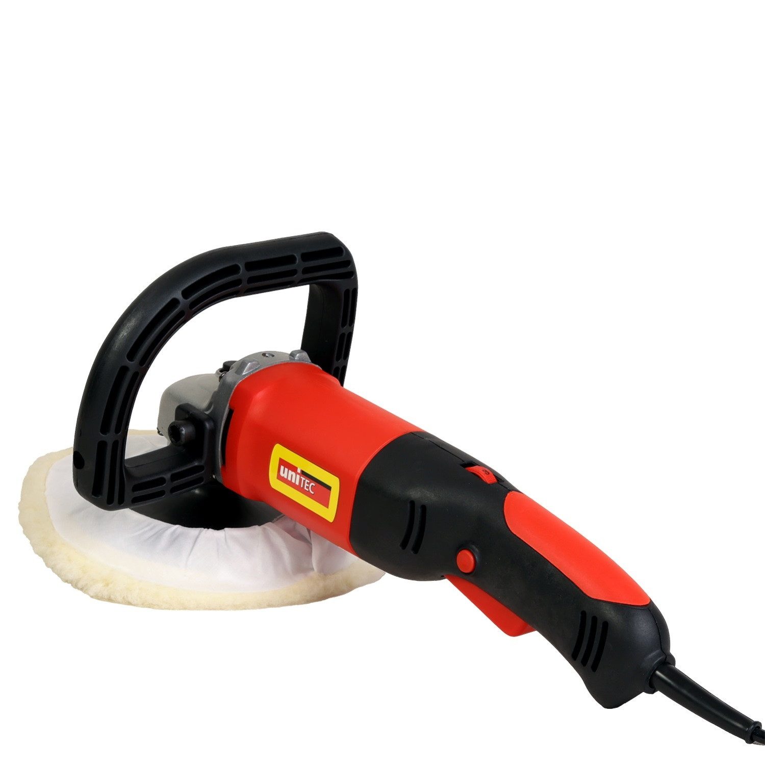 UNITEC Poliermaschine Profi Poliermaschine 180mm 1200W, 600 min. U/min, 3400 max. U/min, Ø 180 mm, 3400 U/min Auto Motorrad Boot Polierer Poliergerät