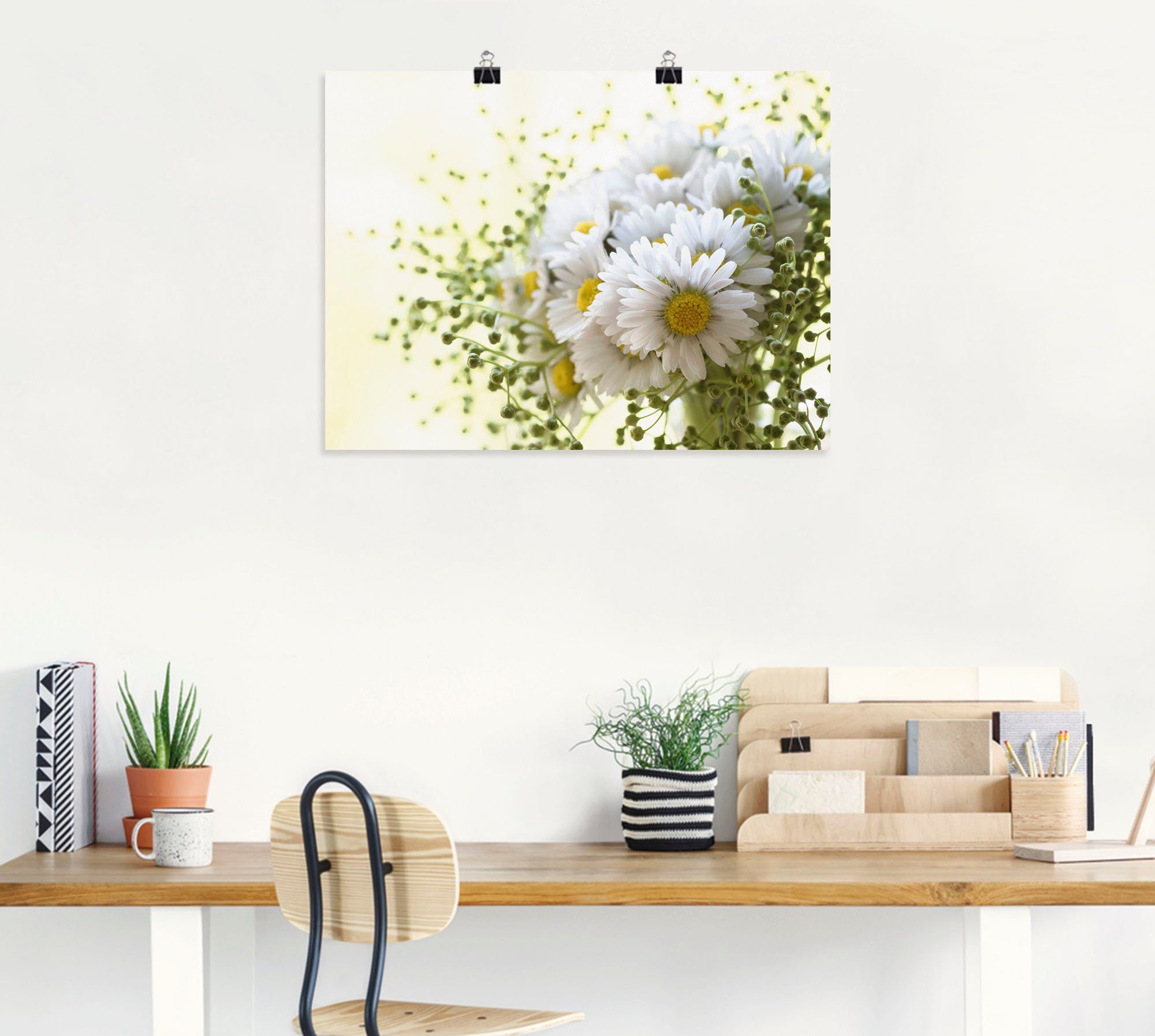 Artland Wandbild Gänseblümchen und Hofstaat, Blumen günstig online kaufen