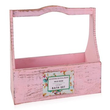ACCENTRA Pflege-Geschenkset Beauty Geschenkset für Frauen "Vintage Holzbox" in dekorativer Holzbox, im Landhaus-Stil-Holz Kopb