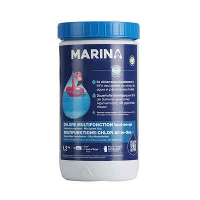 Bestlivings Chlortabletten Marina Multitabs 20g - Multifunktion 5 in 1, (60 x 20 Tabs), Chlortabletten für kleine/mittlere Pools (1x 1,2kg)
