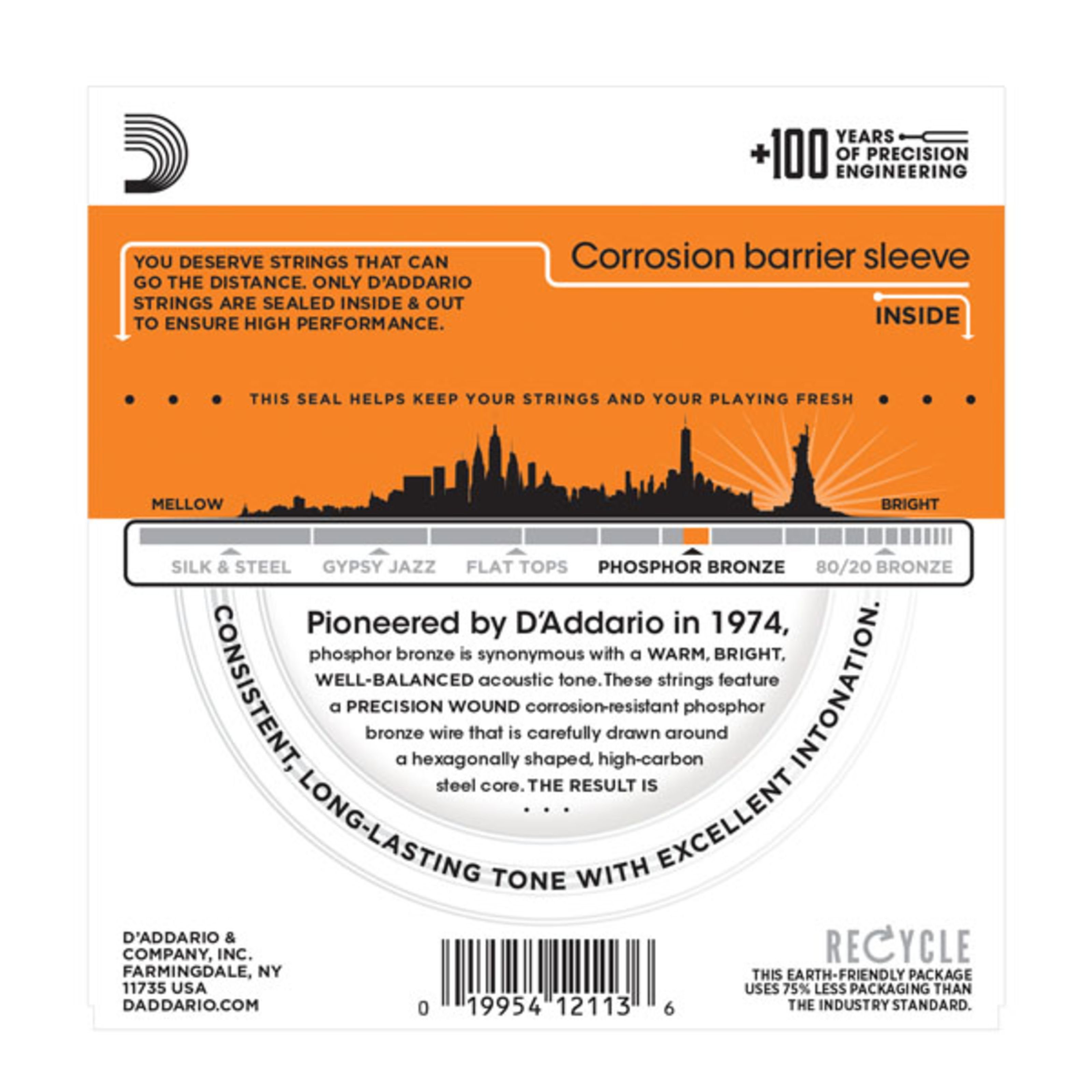 Daddario Saiten, A-Git.Saiten EJ15 10-47 Phosphor Bronze - Westerngitarrensaiten