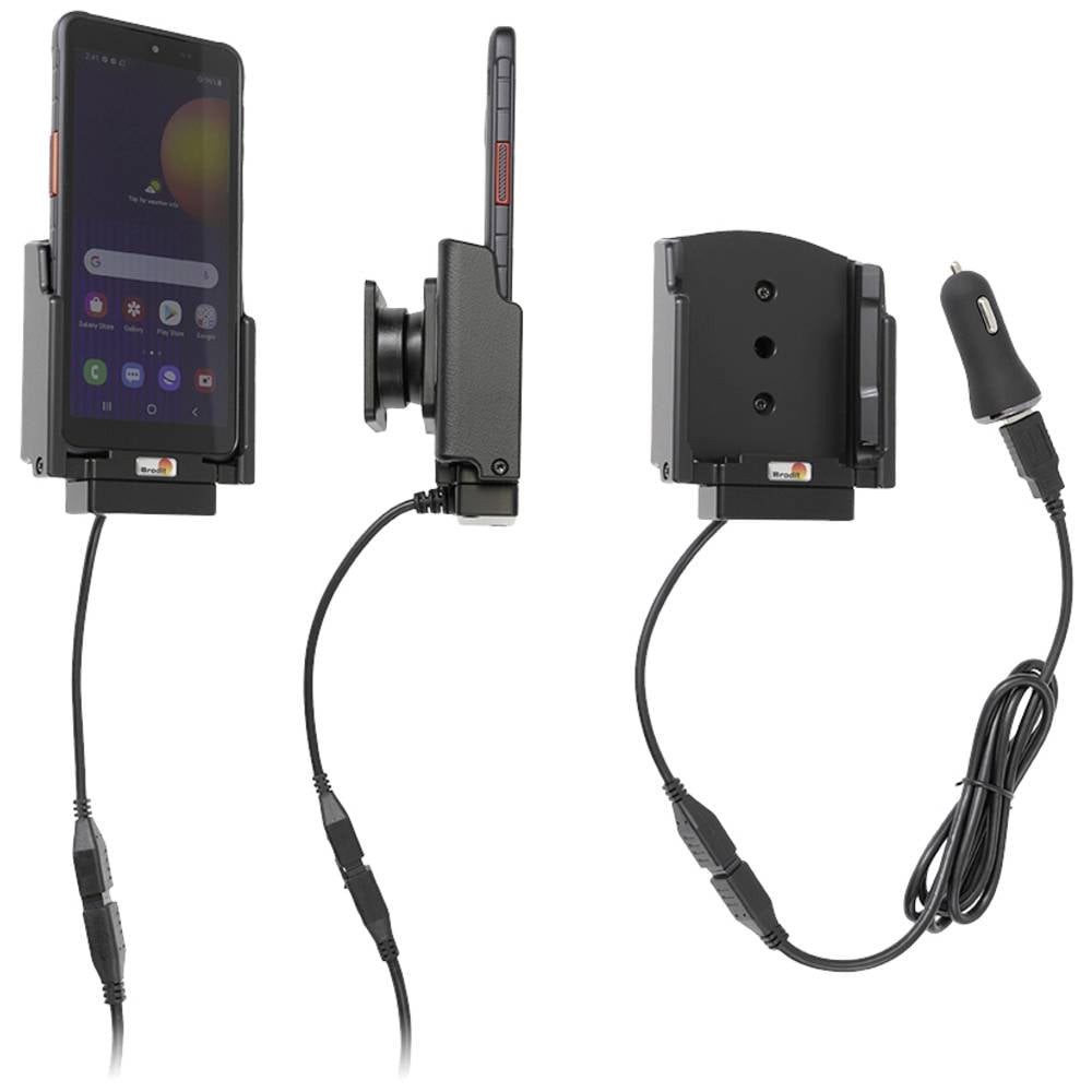 Brodit Halter aktiv Galaxy XCover 5 USB-Kabel Pogo-Pin Handy-Halterung, (360° drehbar, mit Ladefunktion)