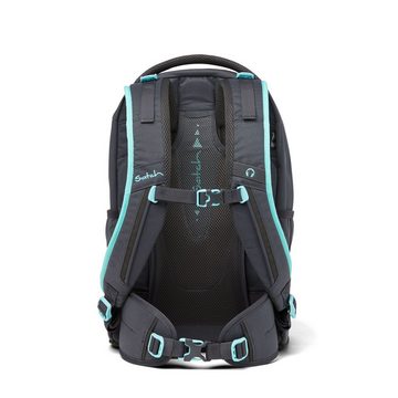 Satch Schulranzen Schulrucksack-Set PACK Mint Phantom 3-teilig (3-teilig), Laptop-Fach, Your-Size-System, Schulranzen