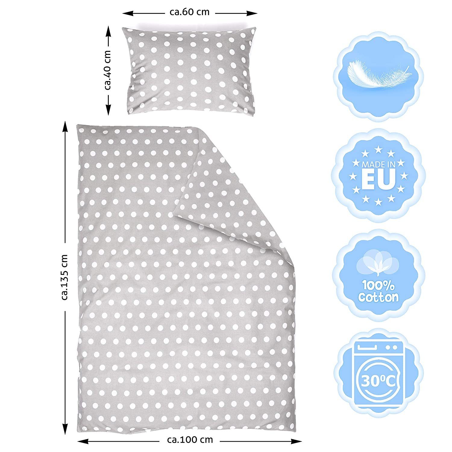 Amilian Bettwäsche Bettbezug 100 x 135 günstig online kaufen