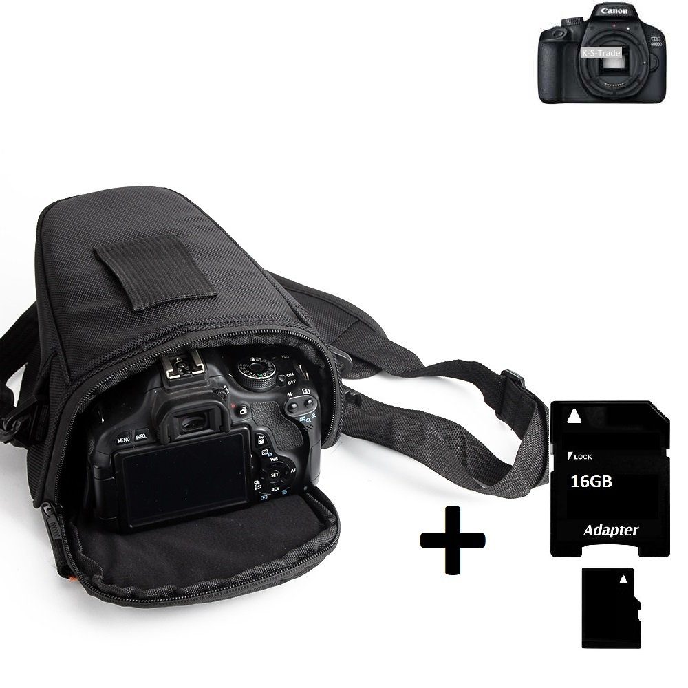 K-S-Trade Kameratasche für Canon EOS 4000D, Schultertasche Colt Kameratasche  Systemkameras DSLR DSLM SLR