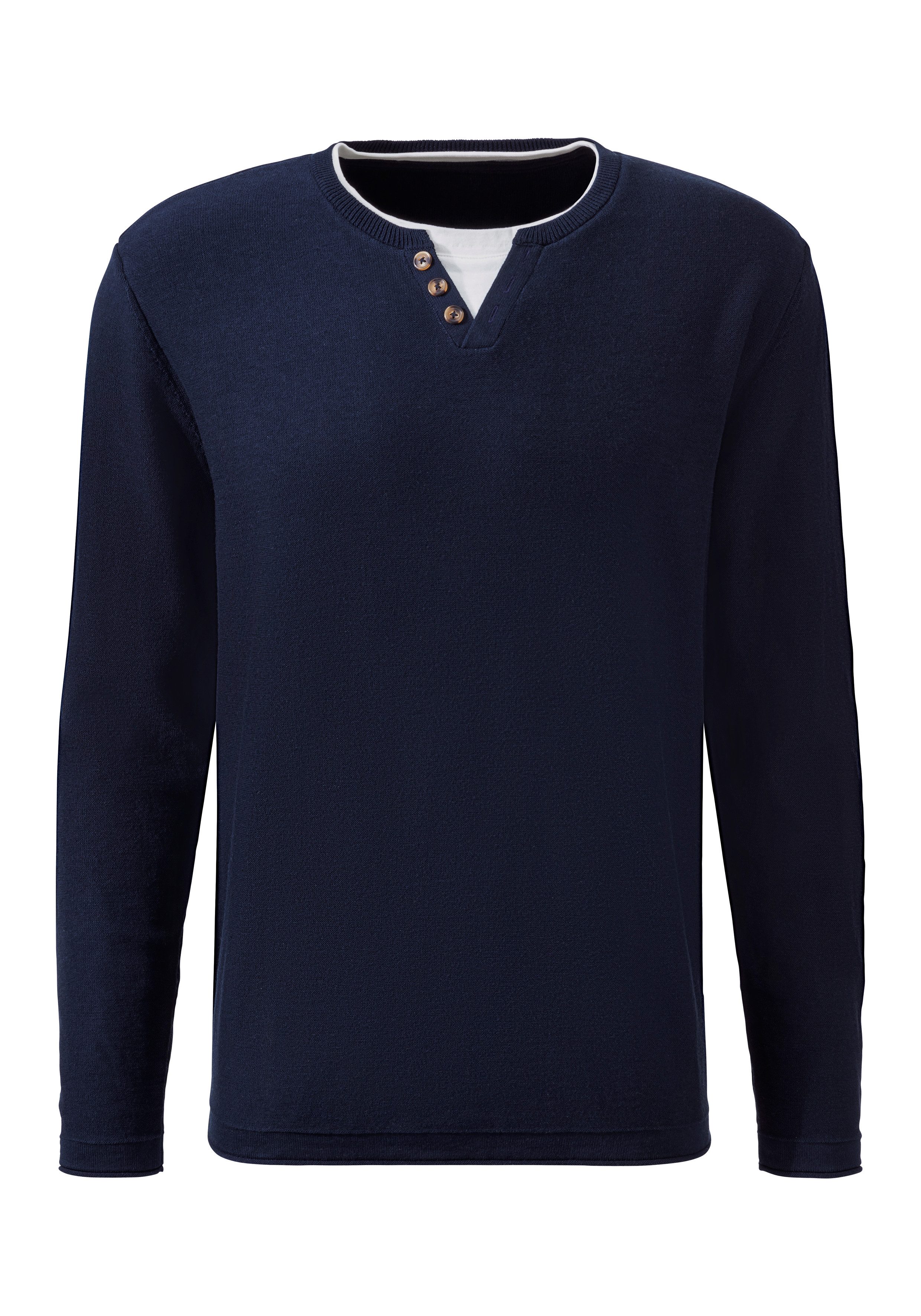 H.I.S Strickpullover Pullover mit hochwertiger Halslochverarbeitung in double-layer Optik. € 39,99, (€ 39,99 pro 1 Stk).