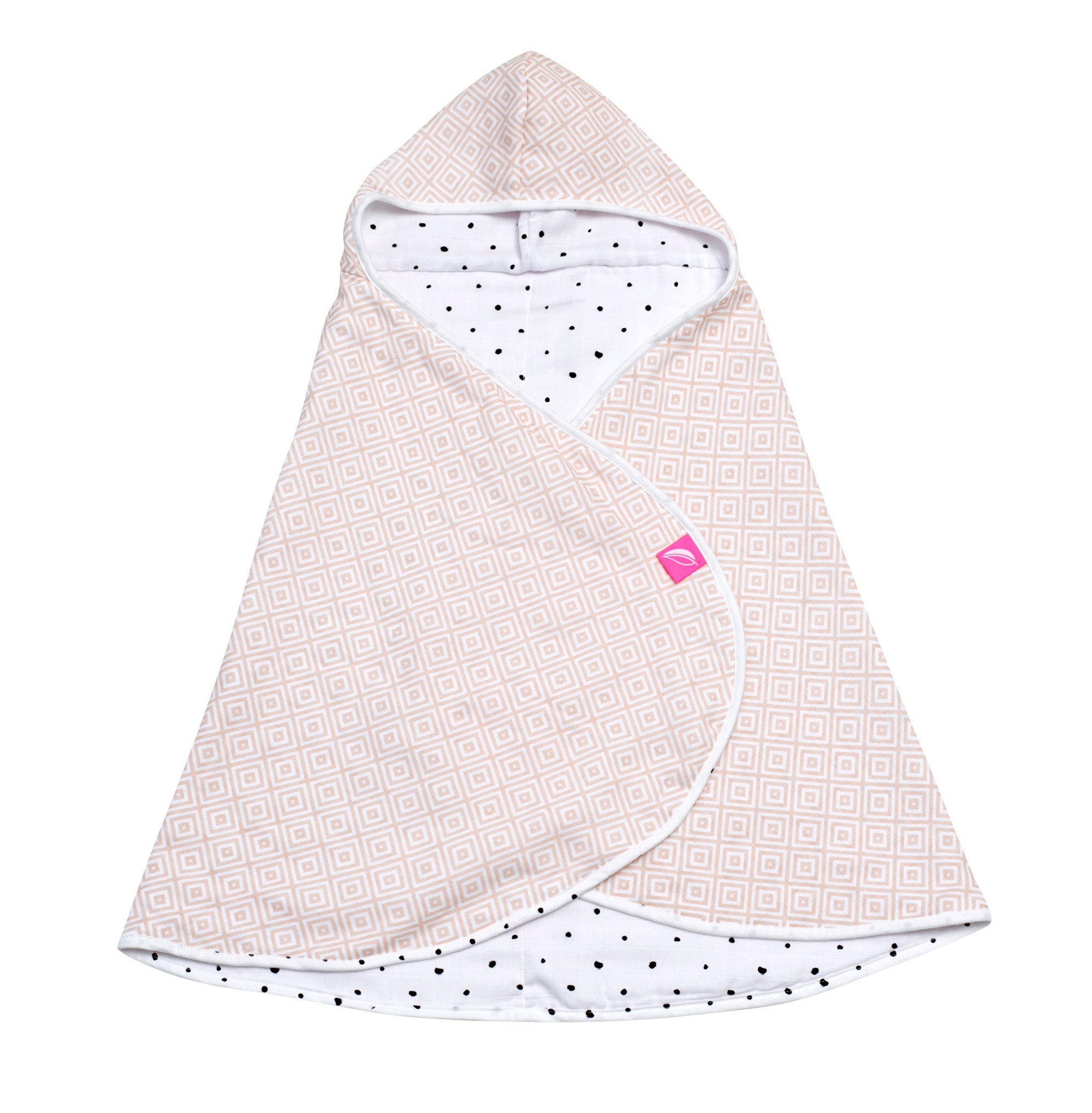 Motherhood Badetuch mit Kapuze, Kapuzenhandtuch 65x130cm, aus Baumwoll-Musselin 3-lagig (Handtuch mit Kapuze), Babybadetuch nach OEKO-TEX® STANDARD 100 Klasse 1 zertifiziert