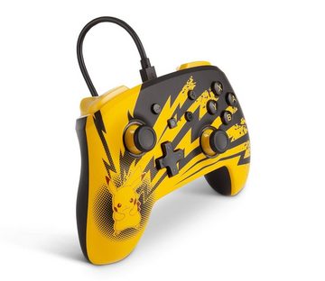 PowerA Pokémon Verbesserter kabelgebundener Controller für Nintendo Switch Controller (Pikachu Lightning)