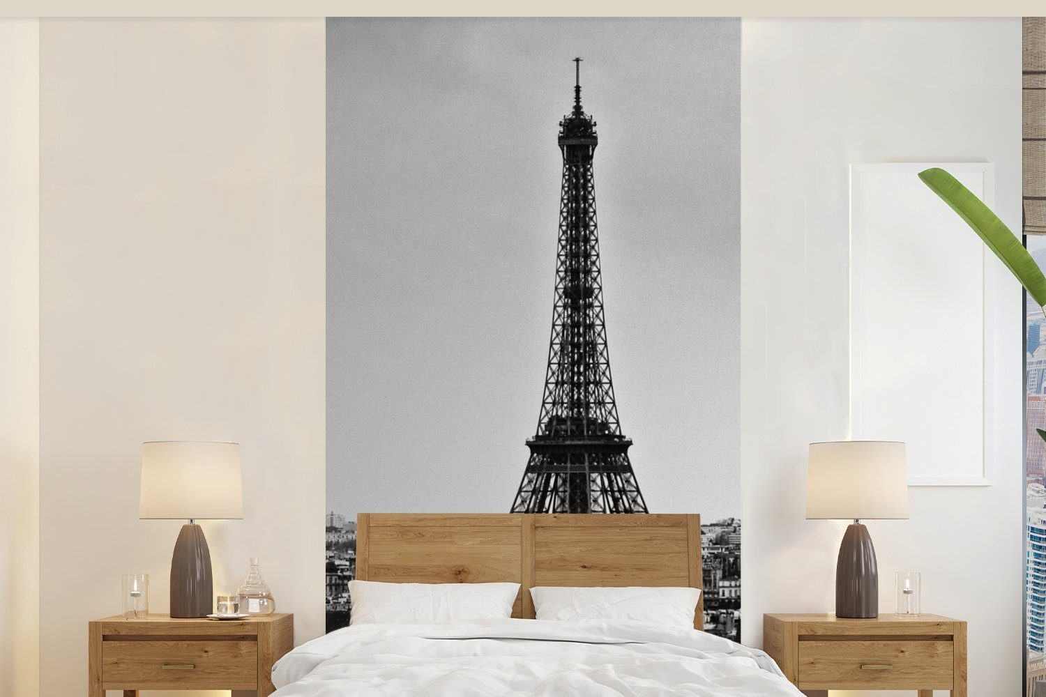 (2 Paris, Küche, St), MuchoWow Die Wohnzimmer Fototapete von bedruckt, Fototapete Skyline Schlafzimmer Vliestapete Matt, für