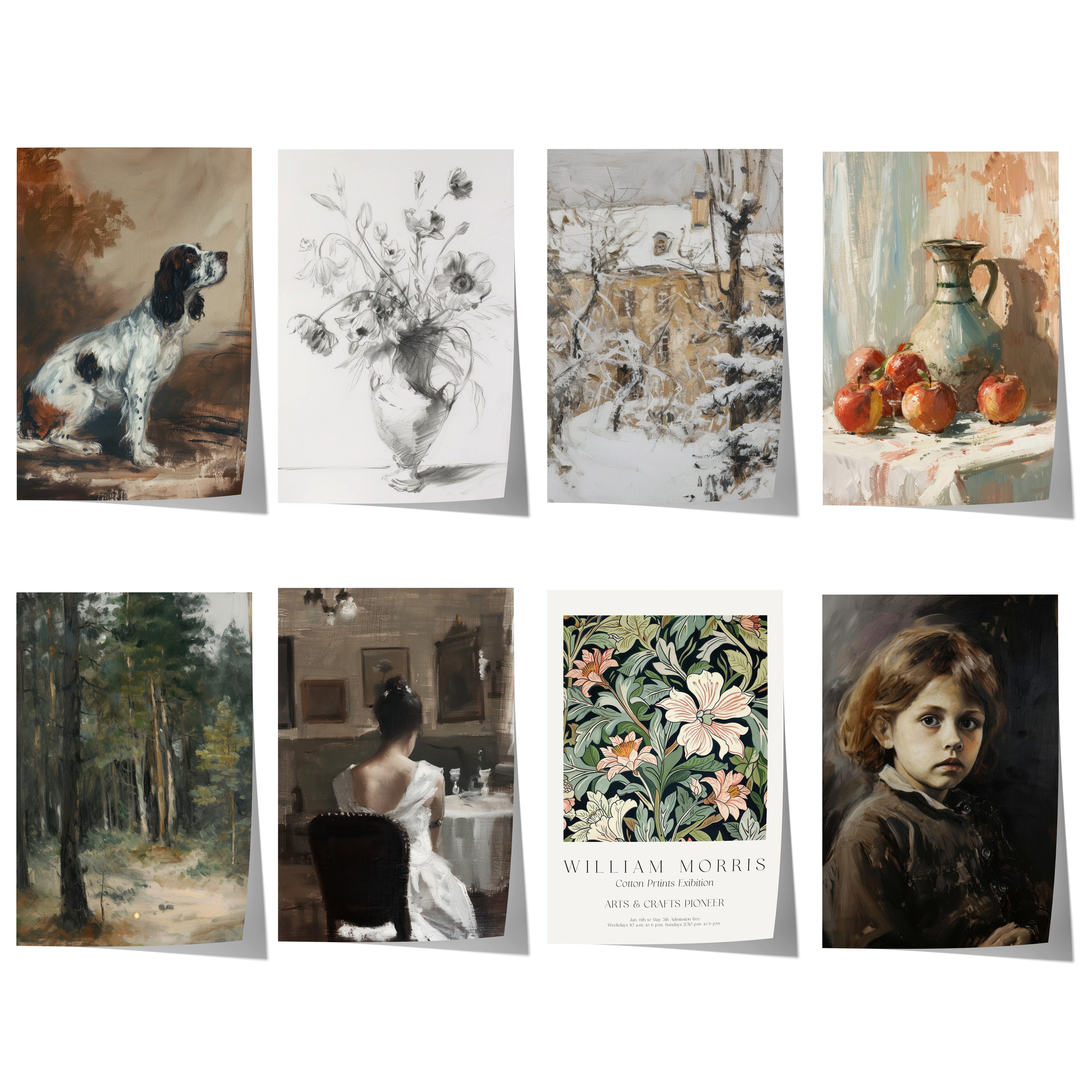 JUSTGOODMOOD Poster Moderne Vintage Kunst Geschenkidee Tiere Blumen Landschaft Klassische, D (1 St)