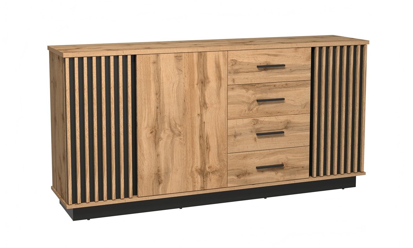 99rooms Kommode Melano (Sideboard, Highboard, Schubladenkommode), Modern Design, mit viel Stauraum, 4 Schubladen, 4 Fächer