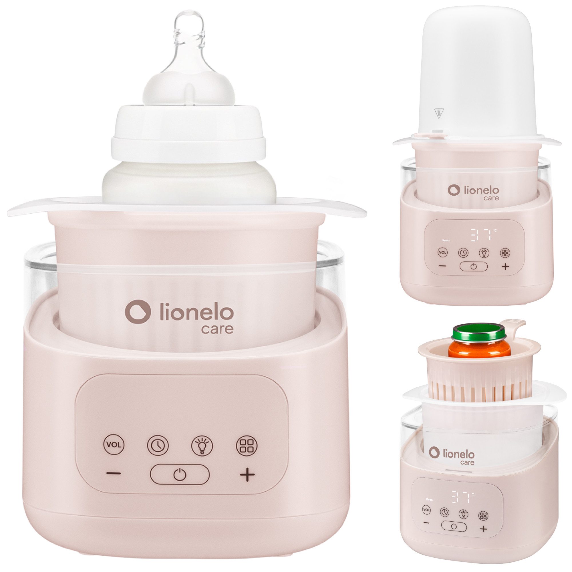 lionelo Babyflaschenwärmer THERMUP 4.0, Herausnehmbarer Behälter/6 Modi/400 W/Nachtlicht