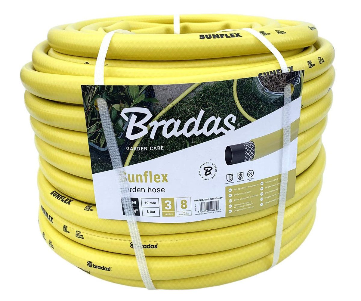 Bradas Gartenschlauch Gartenschlauch Bradas Sunflex Wasserschlauch PVC 3/4" Schlauch 25m