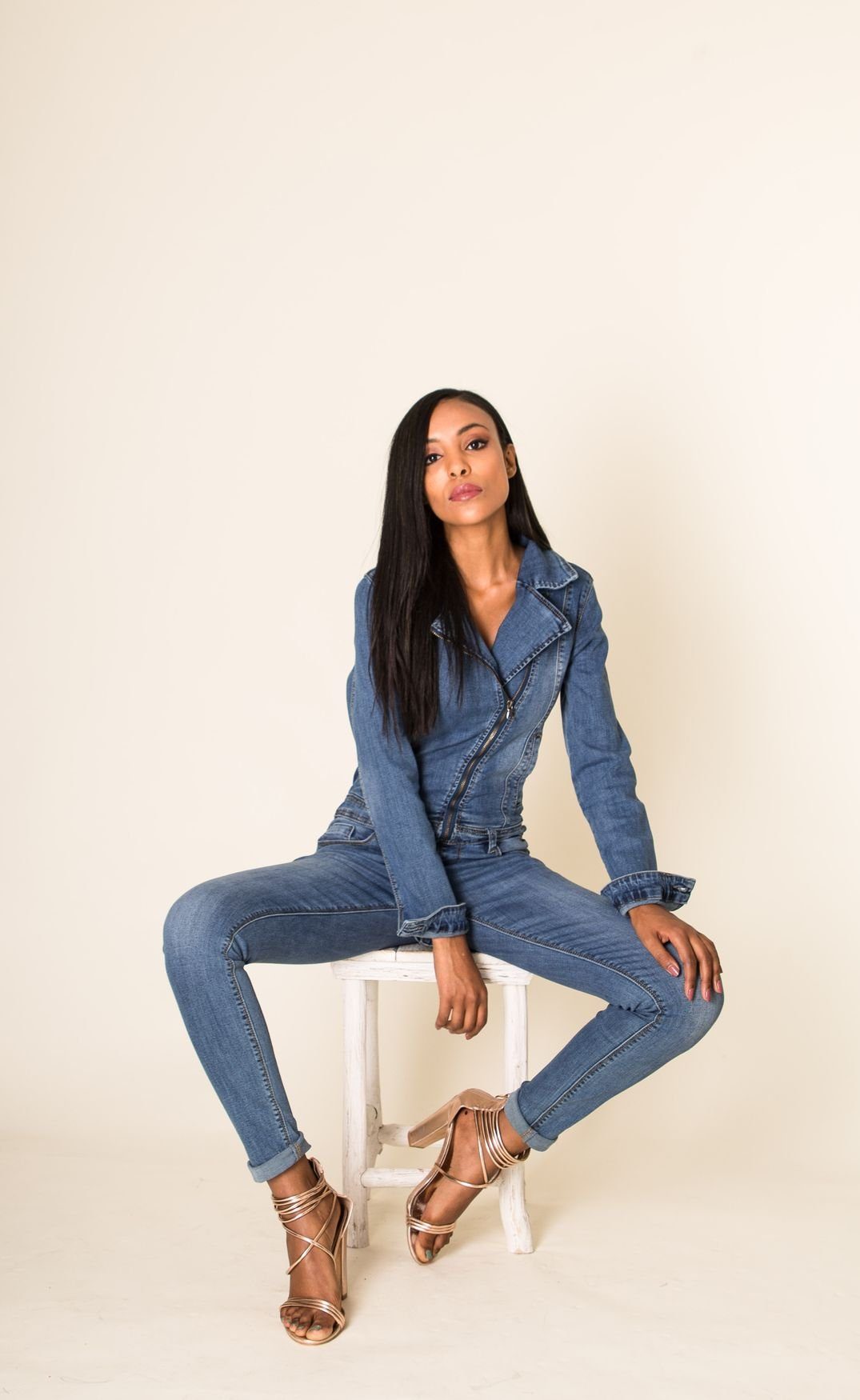 Nina Carter Jumpsuit Jeans Anzug Hosenanzug günstig online kaufen