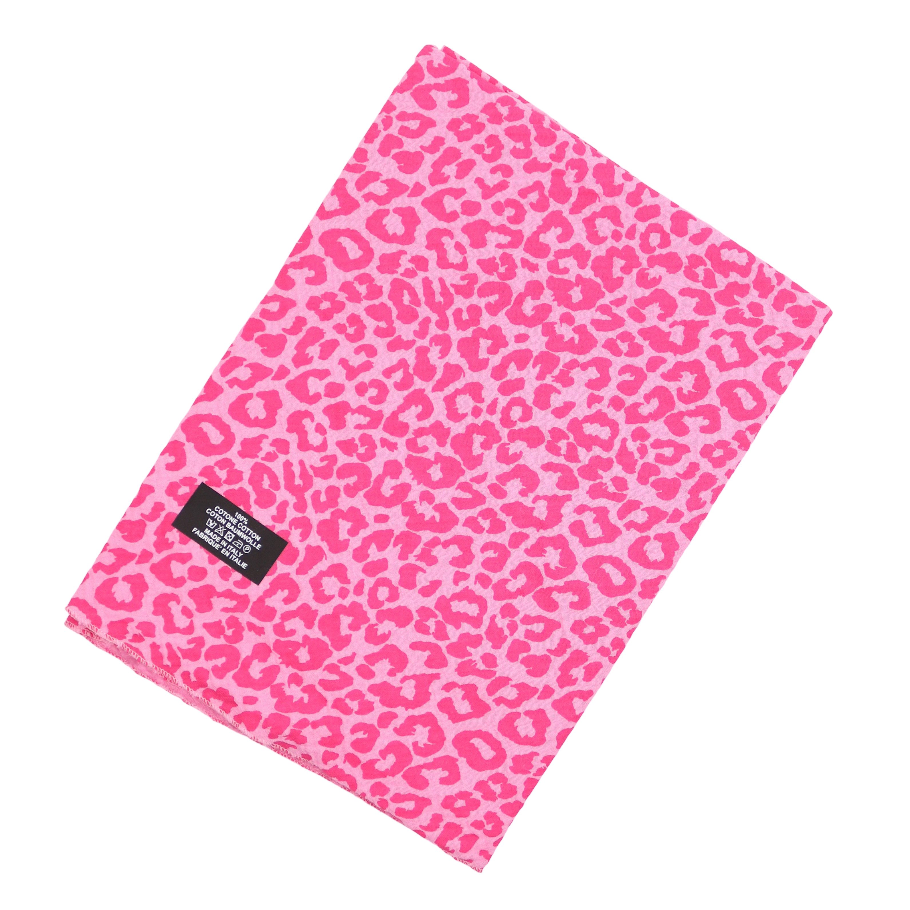 MIRROSI Dreieckstuch Aus Musellin Dreiecksschal ca.195x80 cm, Made in Italy, (leicht, ideal für das ganze Jahr, 100% Baumwolle), in tollen Farben (Leo Muster)