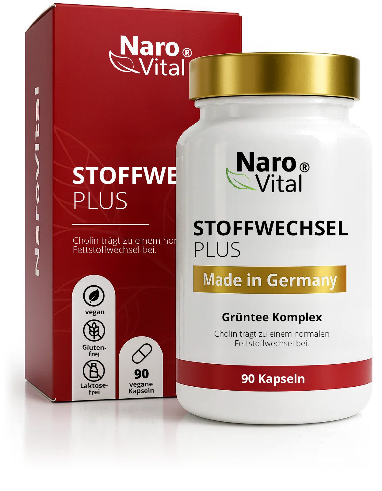 NaroVital Stoffwechsel Komplex Diät Unterstützung mit Grüntee & Grüner Kaffee 90 Kapseln, 90 er 90 St.