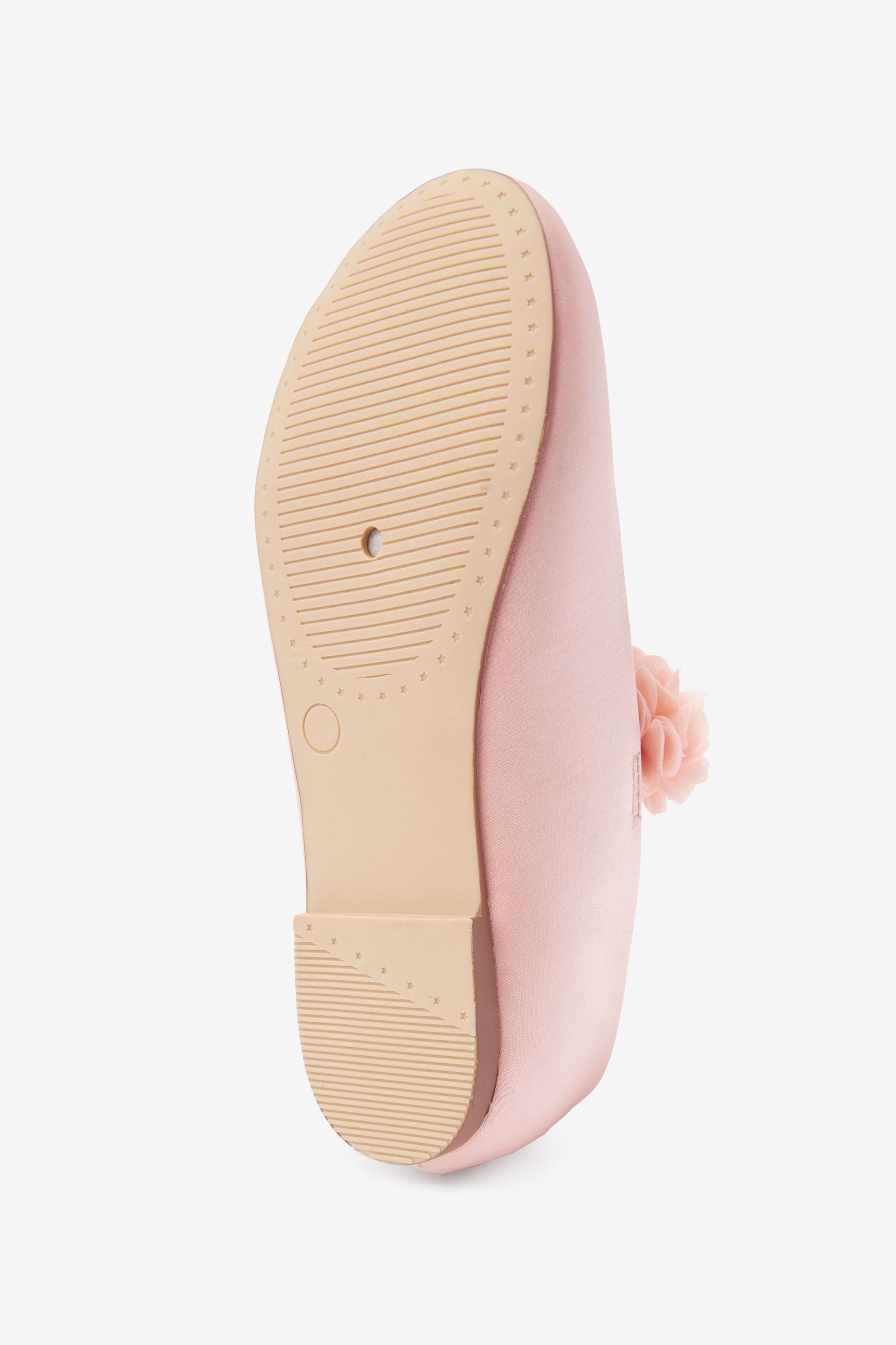 Next Fleckenabweisende festliche Schuhe mit Blumen (1-tlg) Pink Ballerina