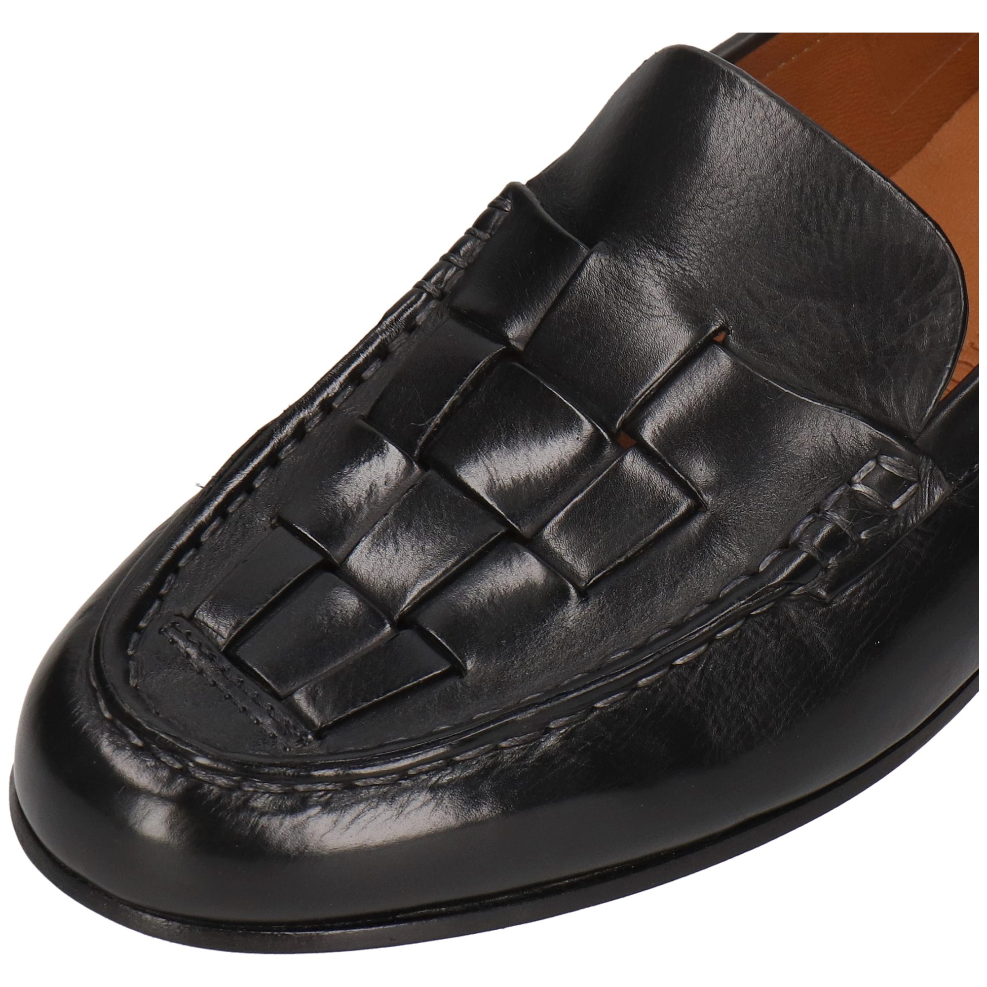 Melvin & Hamilton Julietta 4 Leder-Geflochtene Schuhe für Damen Loafer Flache Absätze, Echtes Leder, Vegetabile Gerbung