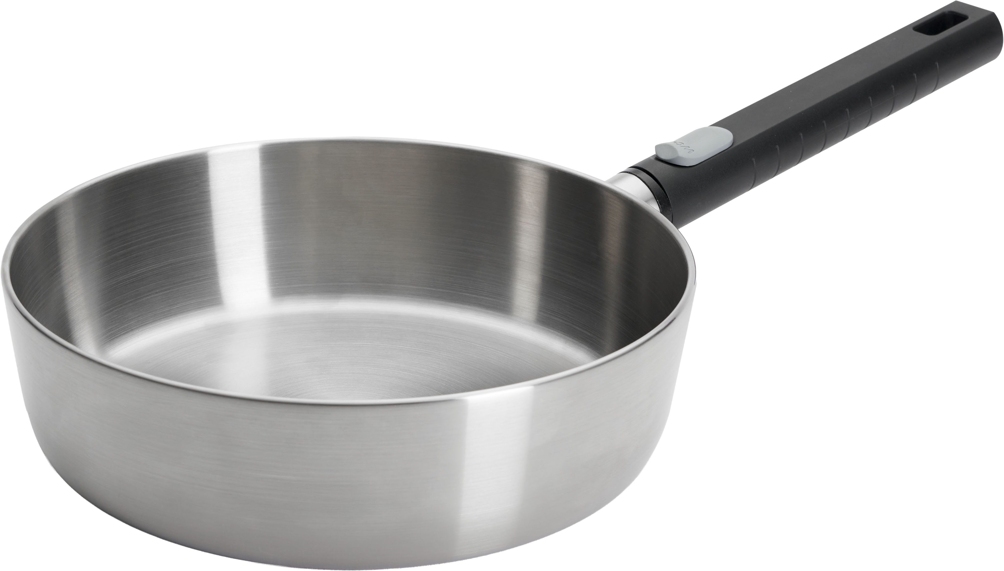 WOLL Schmorpfanne Logic Steel, Edelstahl 18/10 (1-tlg), 5-Schicht-Aufbau