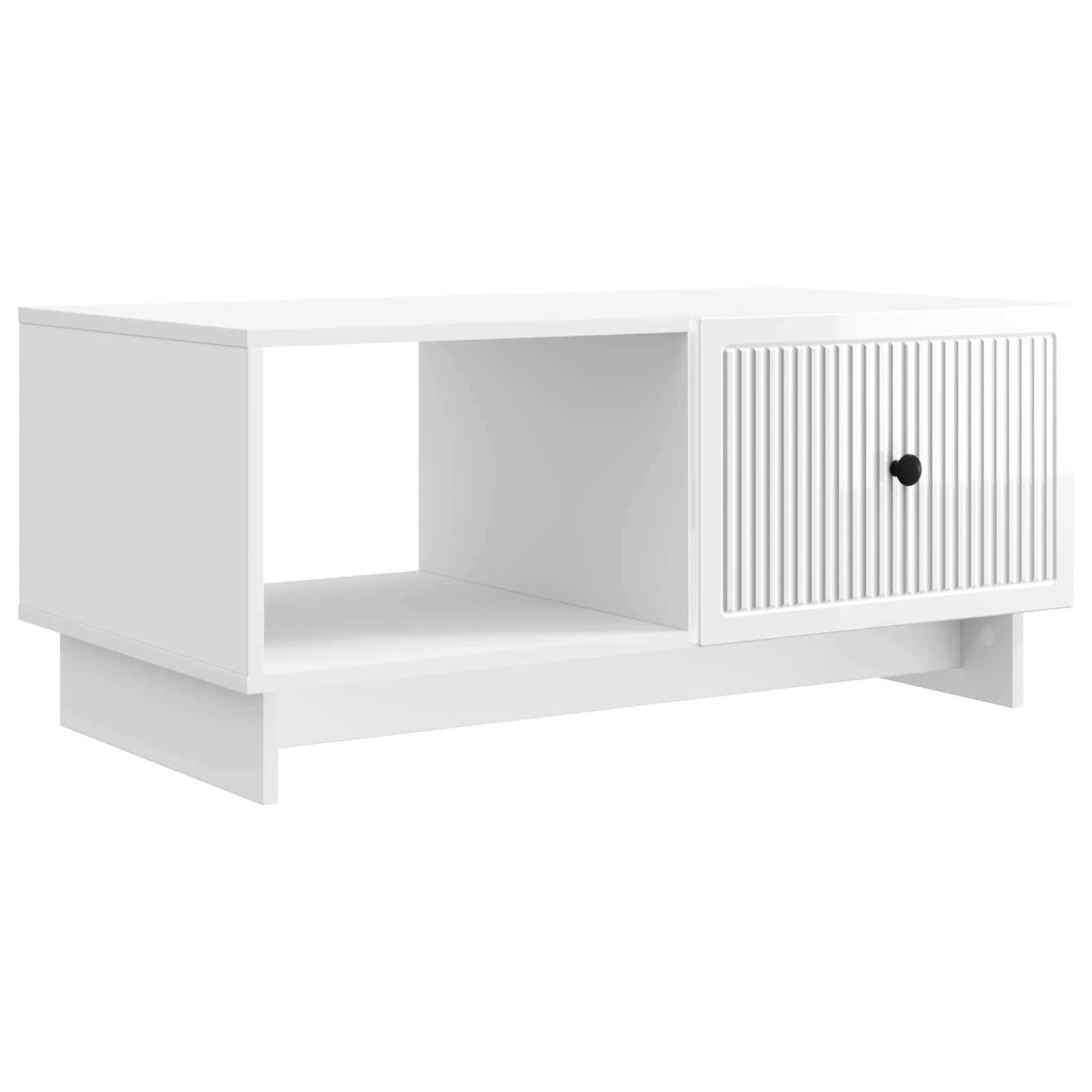 vidaXL Couchtisch Couchtisch Hochglanz Weiß 90 x 50 x 40 cm Holzwerkstoff (1-St)