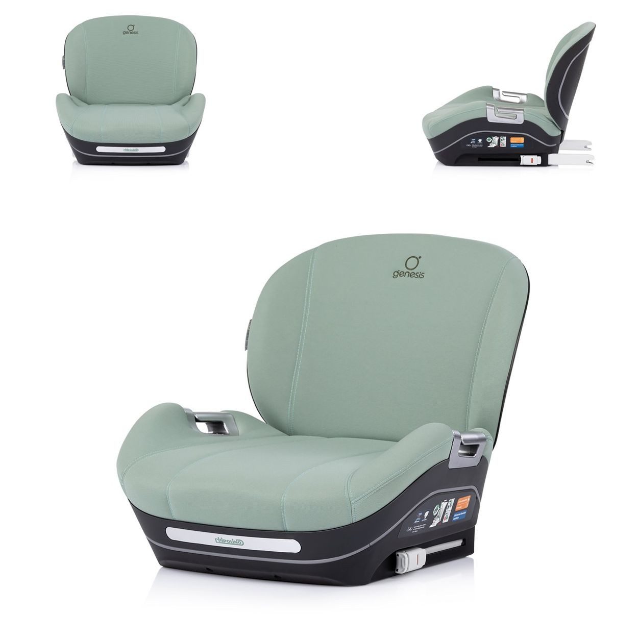 Chipolino Kindersitzerhöhung Genesis Isofix 125-150 cm, ab: 6, bis: 12, i-Size, Rückenlehne, Sitzerhöhung der Gruppe 3 (22 - 36 kg), schneller