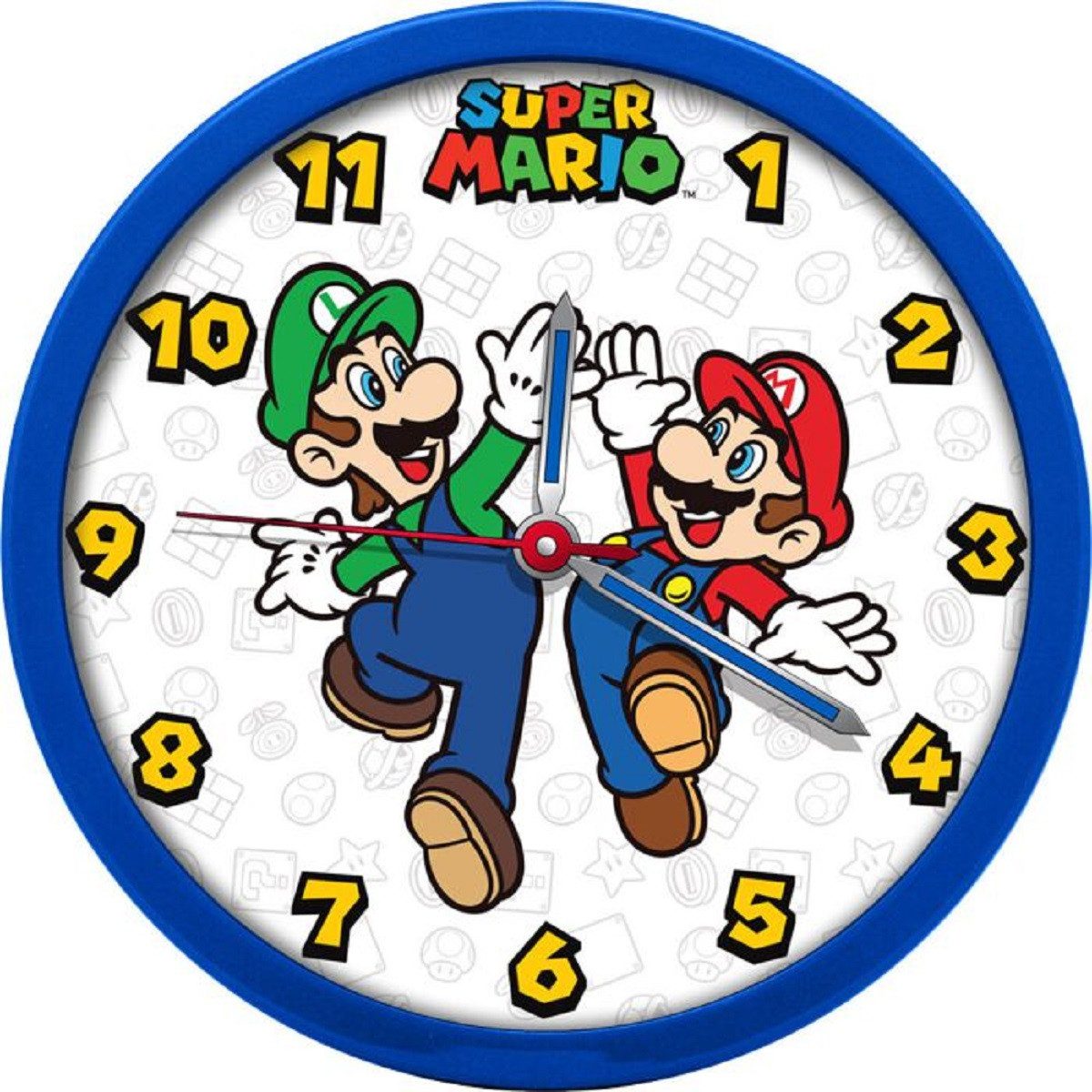 Super Mario Wanduhr uper Mario analoge Wanduhr 25cm: Der Blickfang für jede günstig online kaufen