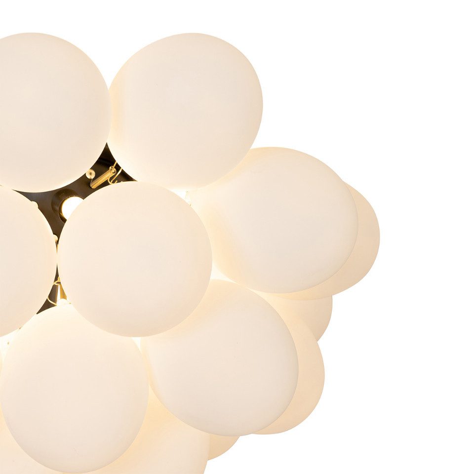 Qazqa Deckenleuchte Uvas, ohne Leuchtmittel, Warmweiß, QAZQA Deckenleuchte, g9, Weiß, Glas, Design
