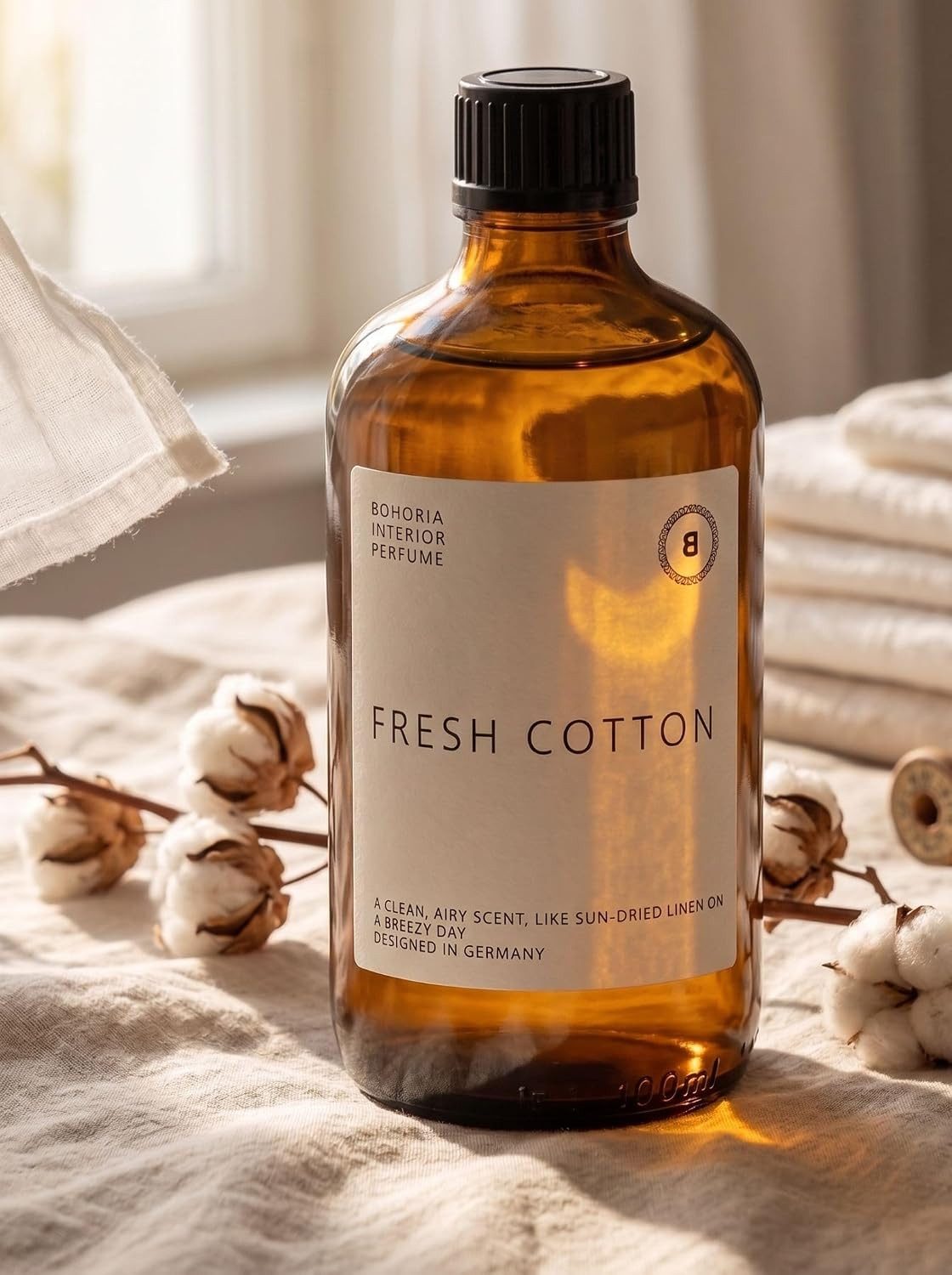 BOHORIA Raumduft Raumduft Essenz Fresh Cotton 100 ml – Duftöl für elektrische Diffuser
