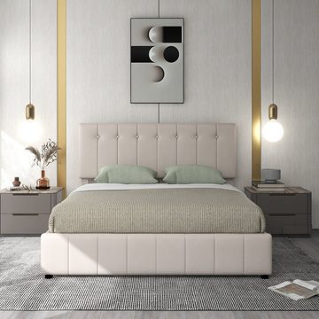 REDOM Polsterbett Gepolstertes Doppelbett Bett 140*200 cm mit Bettgestell ohne Matratze