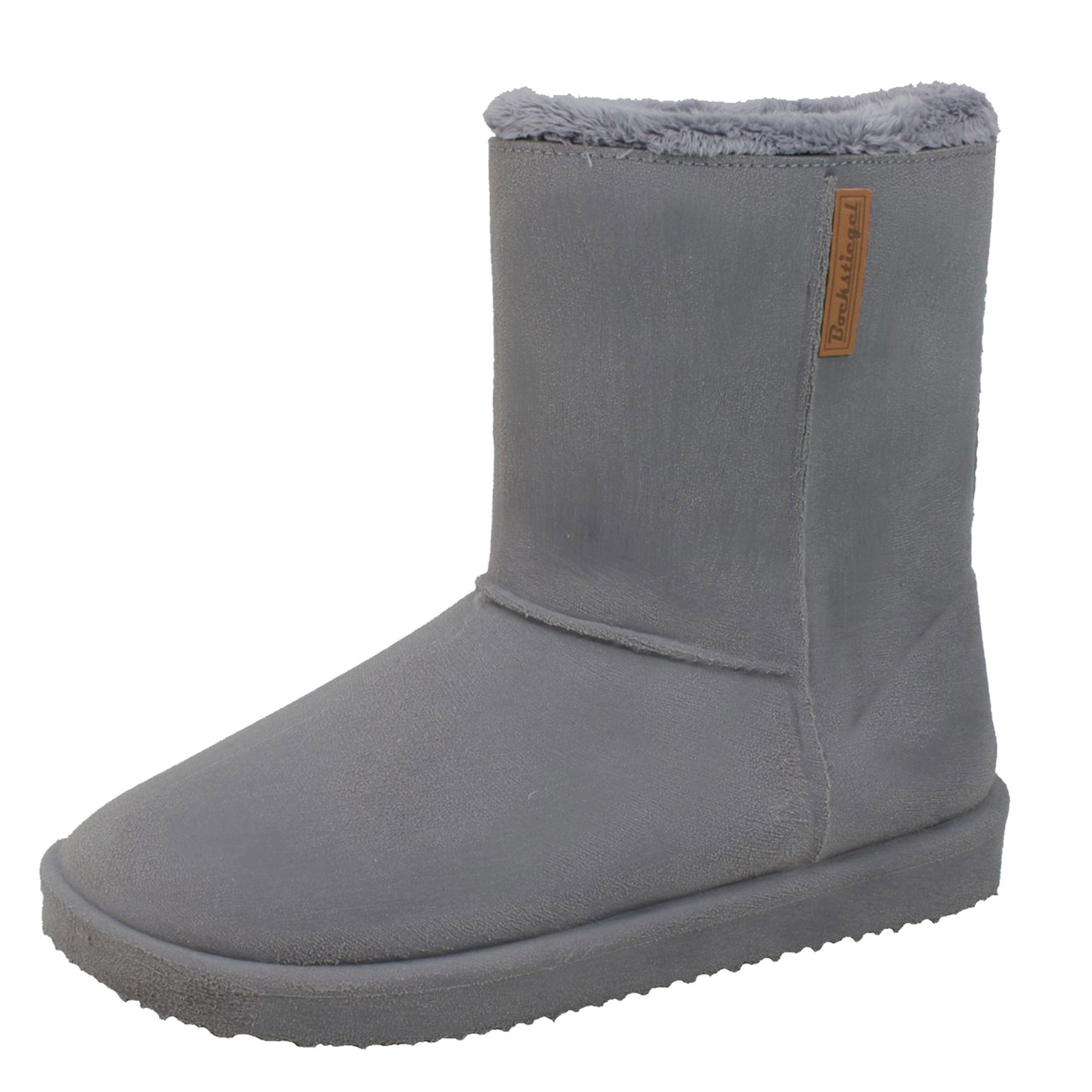 Fjordvik NORDVELL Damen-Winterboots – weiche Felloptik Felsgrau, Gr. 39 Резиновые сапоги (Wetterfeste Сапоги für Spaziergänge, Regenphasen und Waldwege) Weiches Warmfutter bietet Schutz vor Kälte bei nassen Herbstwegen