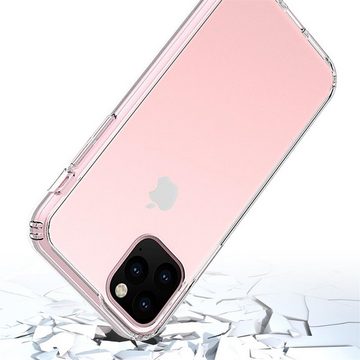 CoverKingz Handyhülle Hülle für Apple iPhone 11 Pro Max [6,5 Zoll] Handyhülle Hybrid Case 16,5 cm (6,5 Zoll), Handyhülle Schutzhülle Transparent Hybrid Silikonhülle Bumper