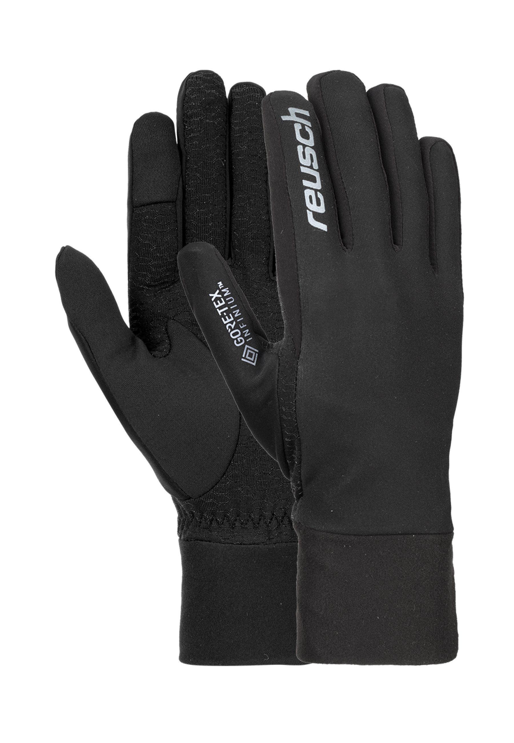 Reusch Skihandschuhe Karayel GORE-TEX® INFINIUM™ mit praktischer Touch-Tec Technologie schwarz-silberfarben | Handschuhe