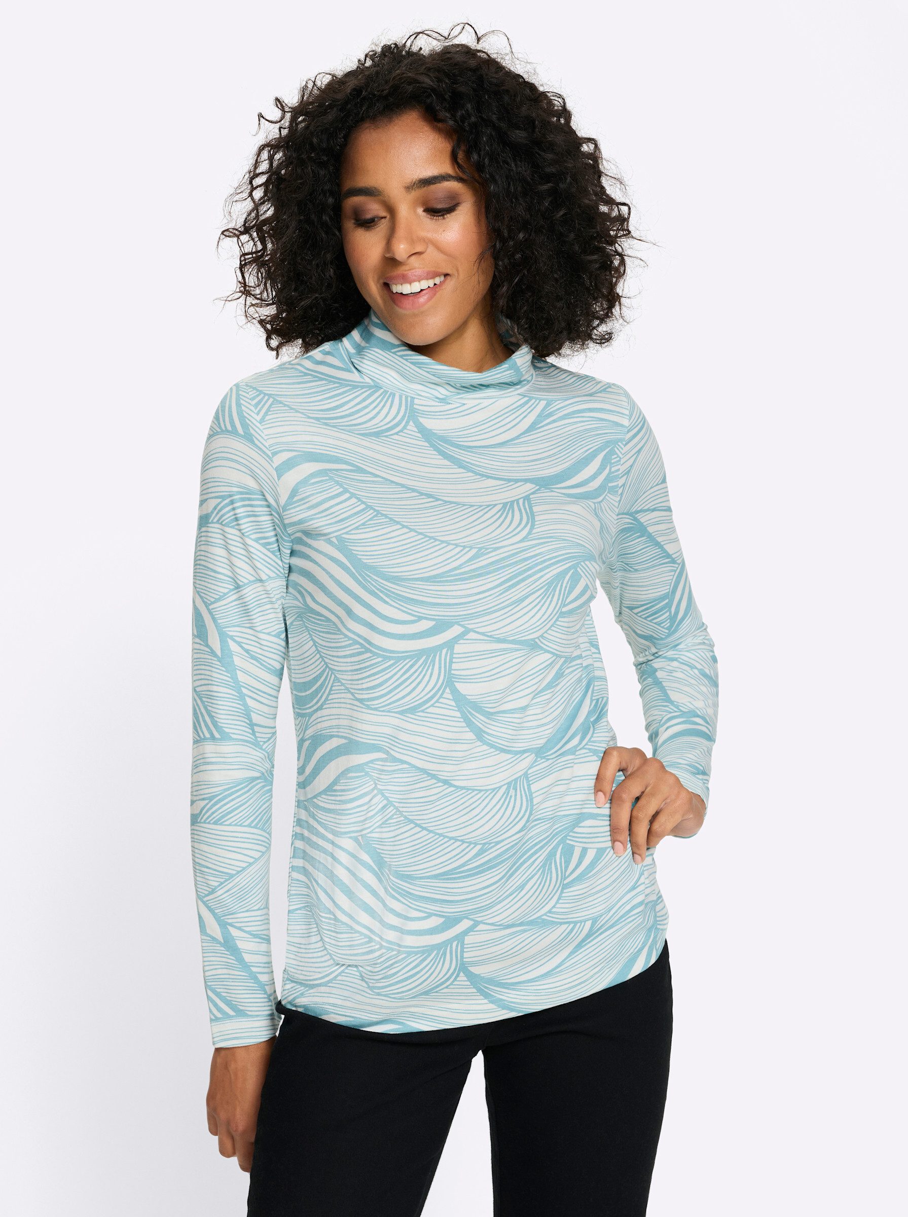 Sieh an! T-Shirt Langarm-Shirt Langarm