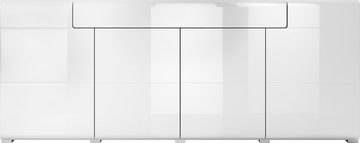 INOSIGN Sideboard Toledo,Breite 208cm,moderne Kommode mit dekorative Fräsungen,grifflos, Kombikommode mit viel Stauraum, Einlegeböden verstellbar