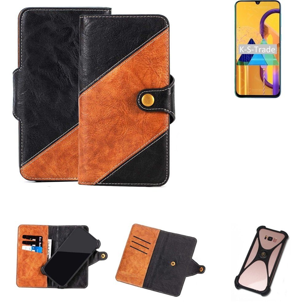K-S-Trade Handyhülle für Samsung Galaxy M30s, Handyhülle Schutzhülle Bookstyle Case Wallet-Case Handy Cover