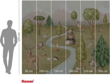 Komar Fototapete Vlies Fototapete - Neighbor-wood Meetings- Größe 300 x 250 cm, glatt, bedruckt, (Packung, 1 St)