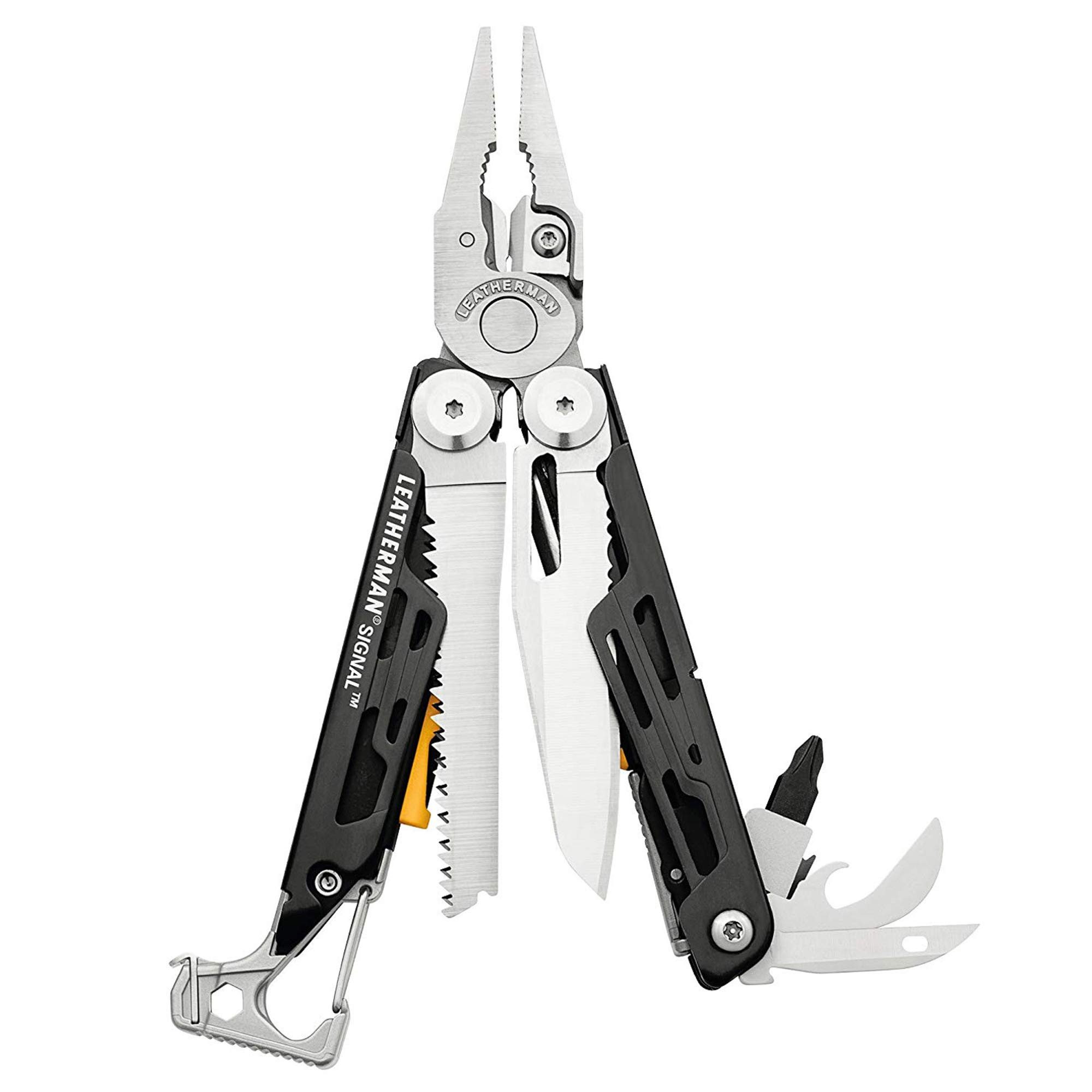 Multitool Leatherman Signal Multi-Tool - 19 Tools, Schwarzes Nylonholster