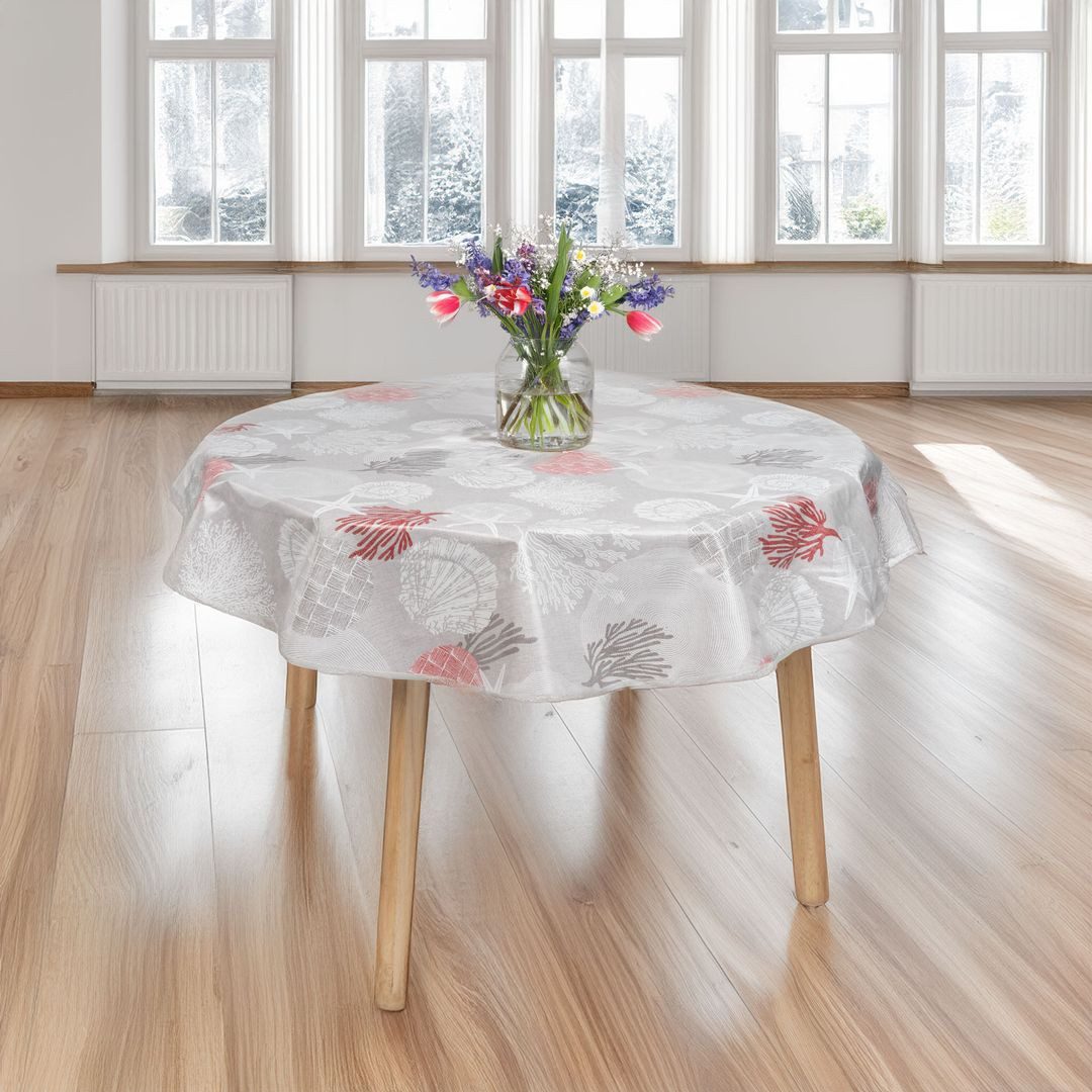 laro Tischdecke laro 140cm runde Wachstuchtischdecke mit Saum-Eingefasst – Bild 4 von 5