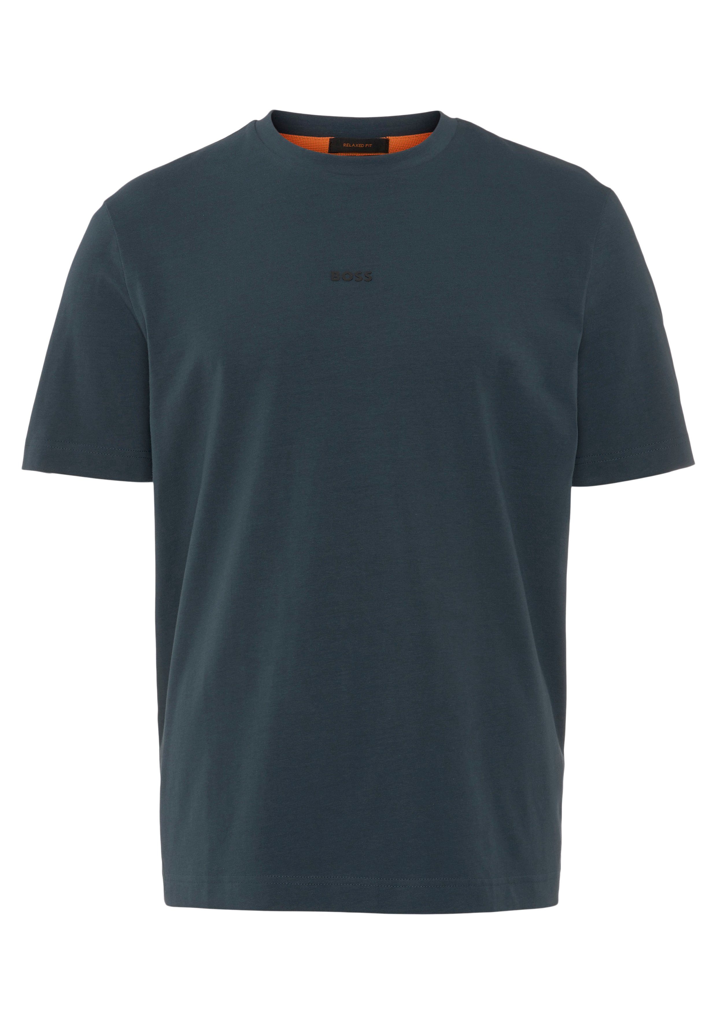 TChup T-Shirt Rundhalsausschnitt Open Green388 ORANGE mit BOSS