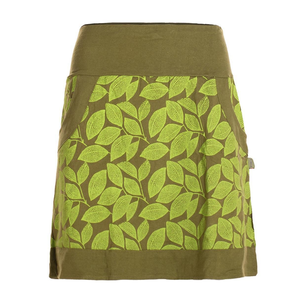 Vishes Minirock Kurzer Rock Damen Elfen Mini-Rock Blätter-Röcke florales Muster Hippie Style