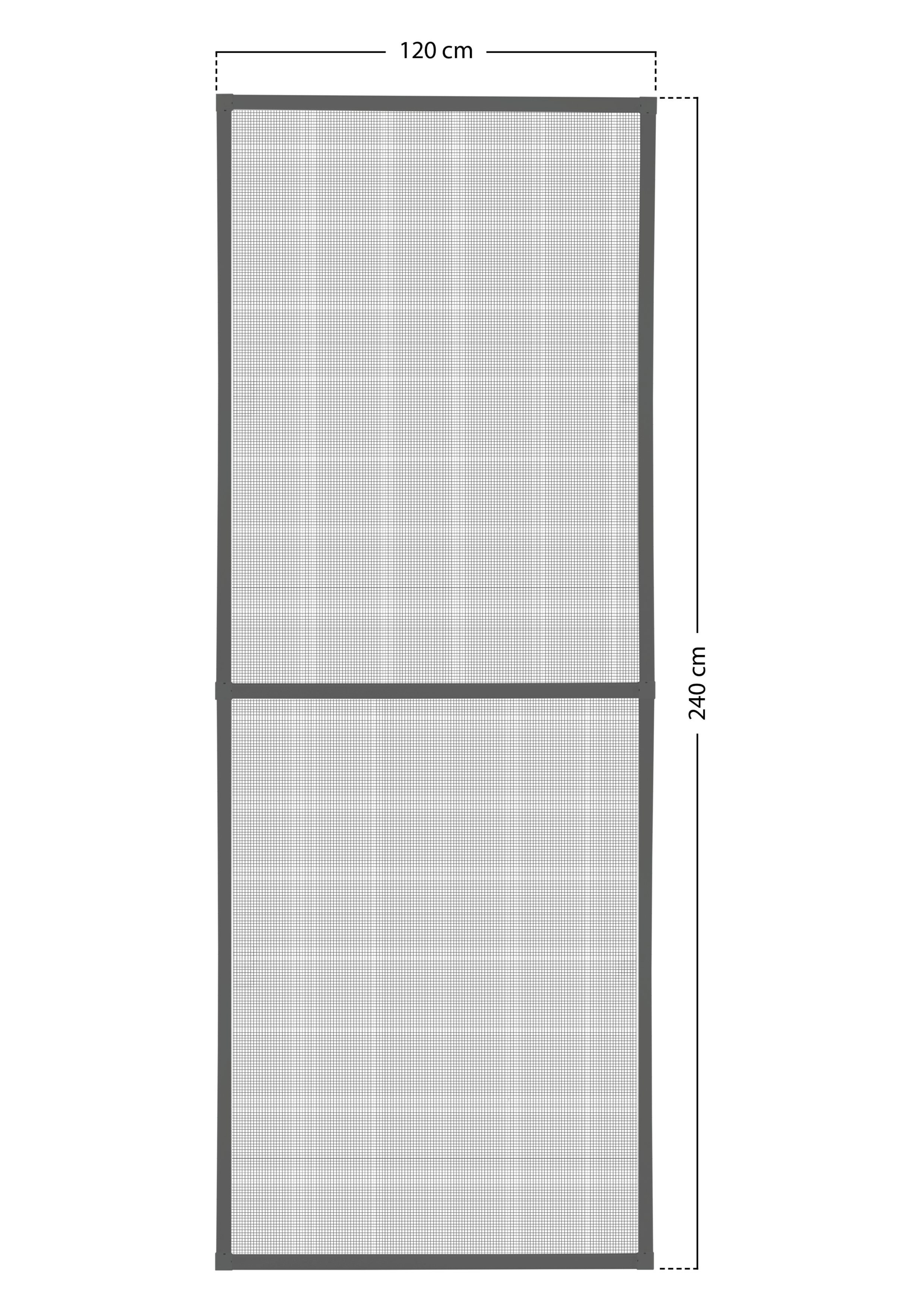 Insektenschutz-Fensterrahmen Fenster, SCHELLENBERG x cm, Premium Aluminium, mit 240 120 anthrazit, bodentiefe 70045 für Rahmen Fliegengitter aus