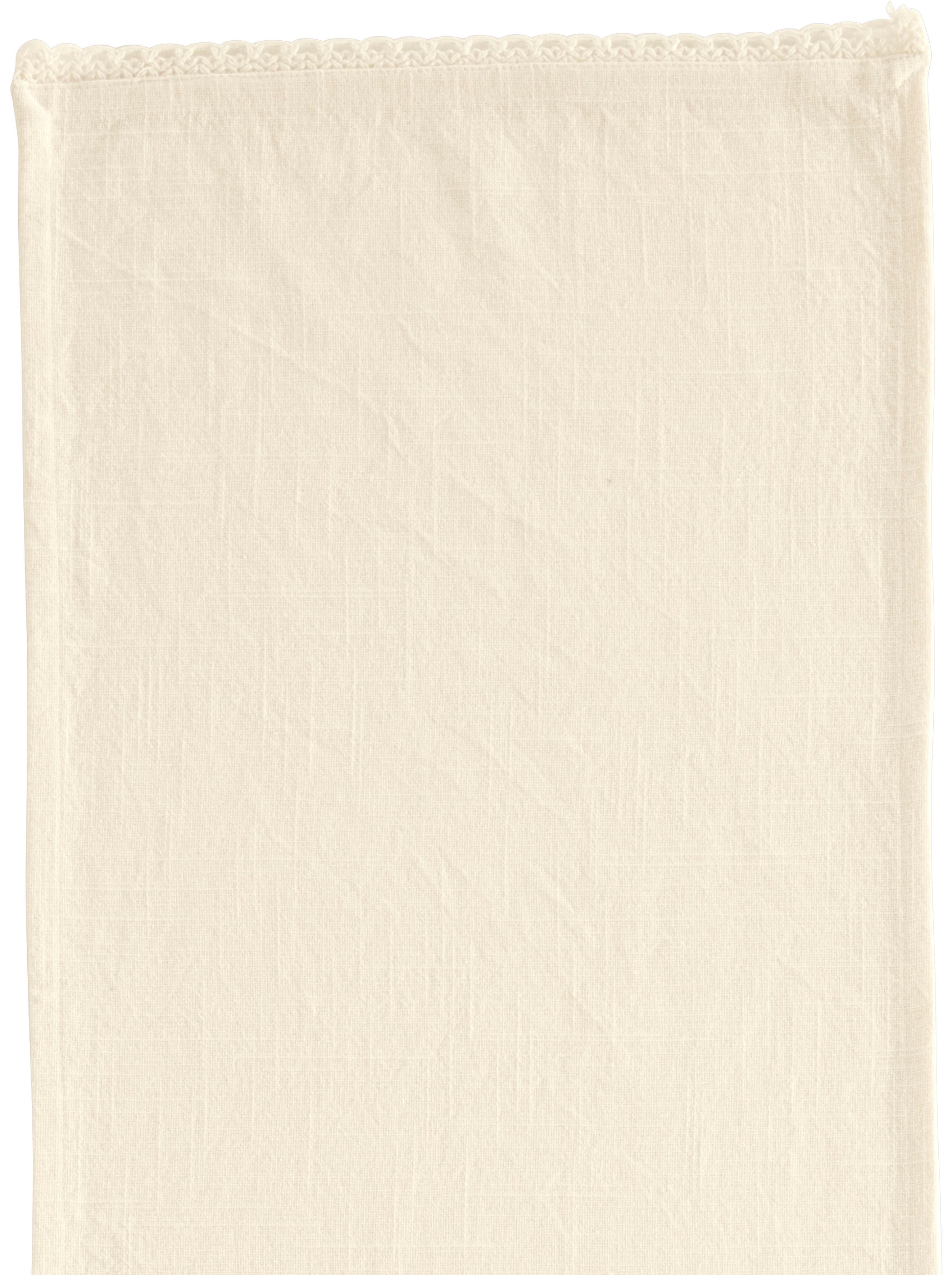 OTTO home Tischläufer Elyna (1-tlg, 1 Stück), uni, mit schöner Spitze, weiche Haptik, leicht strukturiert, 150x35cm