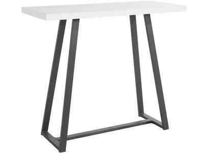 loft24 Bartisch Gaby, Tischplatte aus MDF in weiß, Metallgestell, Höhe 105 cm