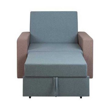 JVmoebel Relaxsessel Blauer Sessel Bettfunktion Wohnzimmer Einsitzer Relax Clubsessel (1-St., 1x Sessel), Made in Europa
