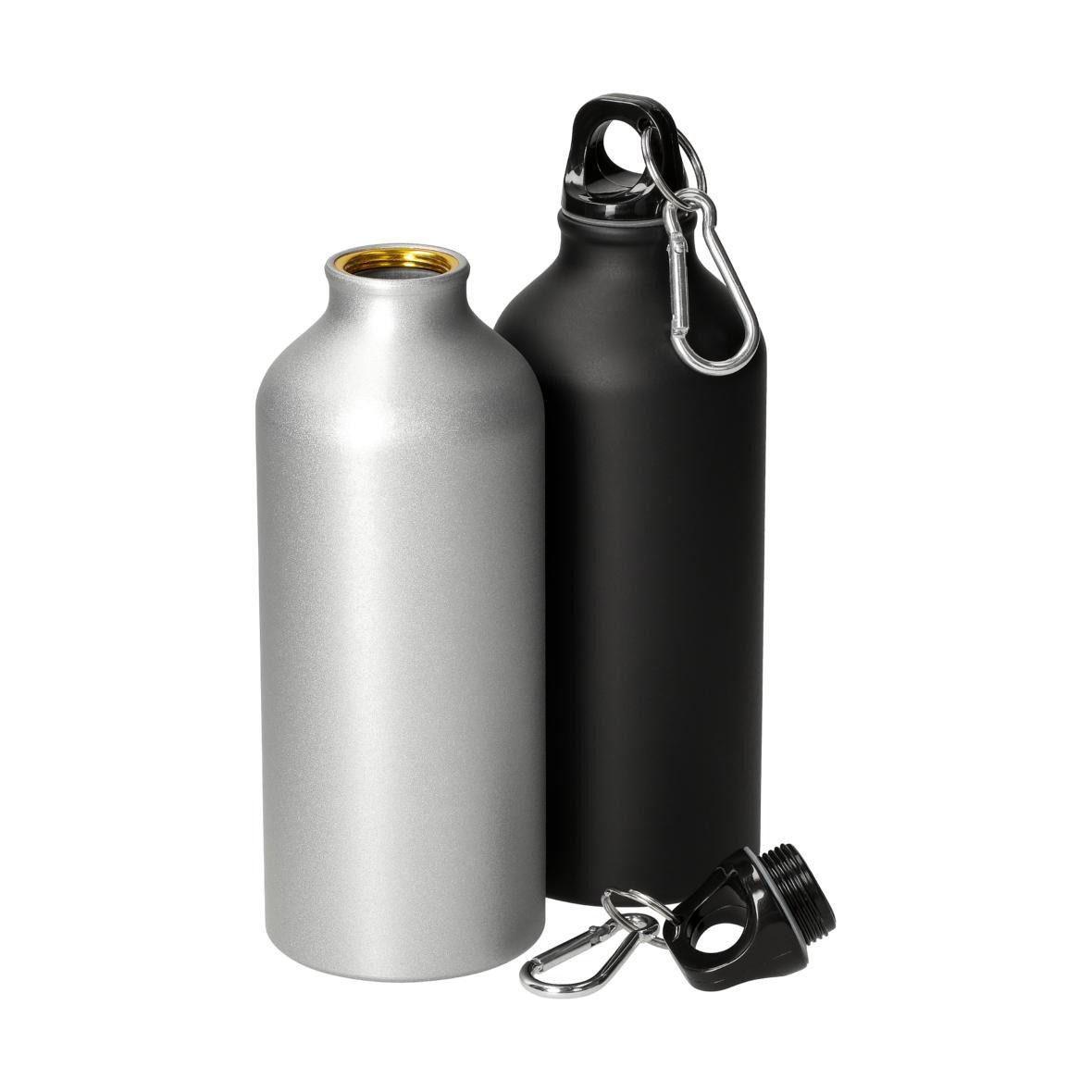 elasto Isolierflasche Sporty Sportflasche matt mit Karabiner 0,6 L auslaufsicher, Trinkflasche, Fahrradflasche, super dicht, robust, Wasserflasche